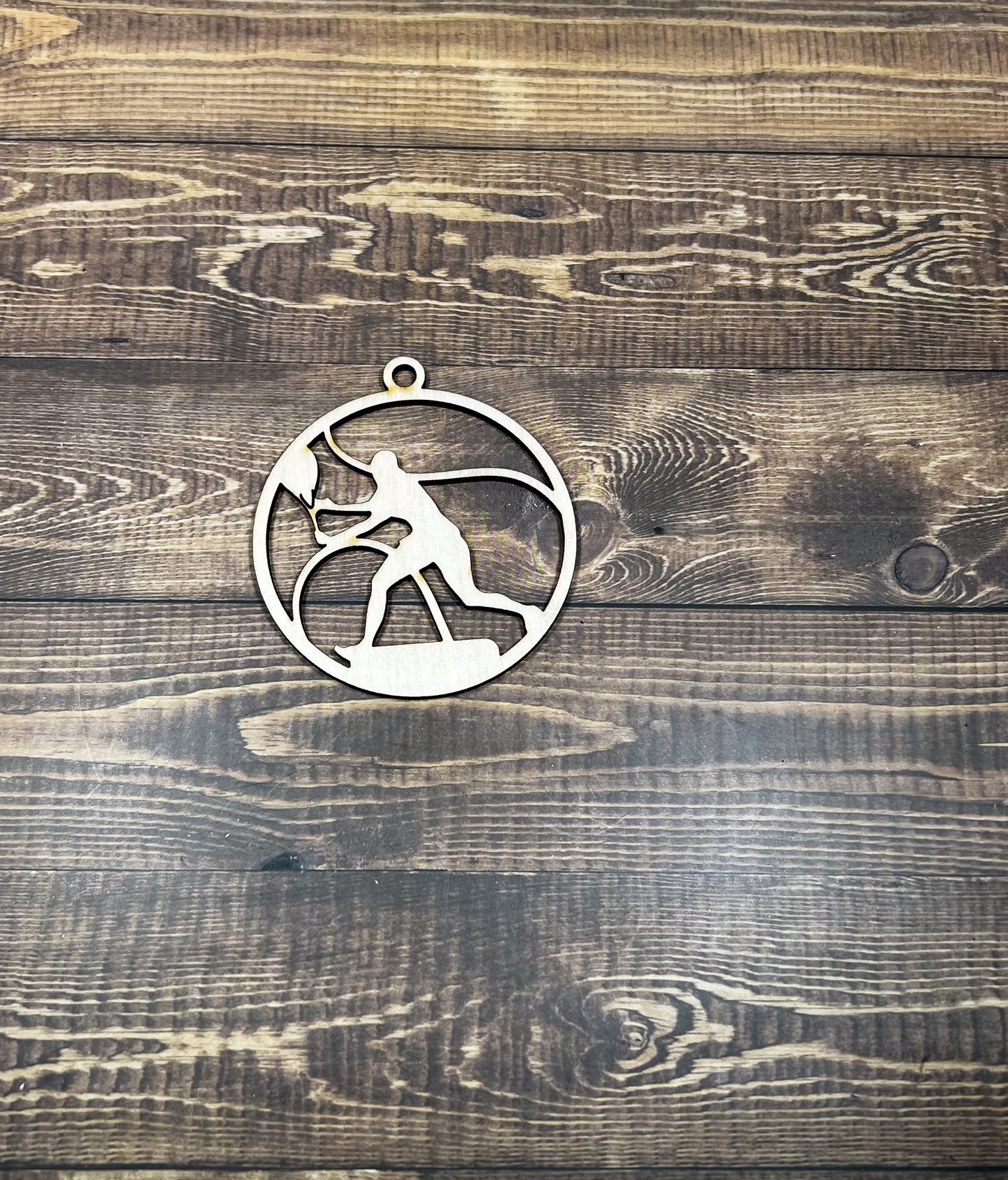 Tennis Wooden Sports Ornament, Sports Ornament, Engraved Ornament, Laser Engraved Wood Ornament