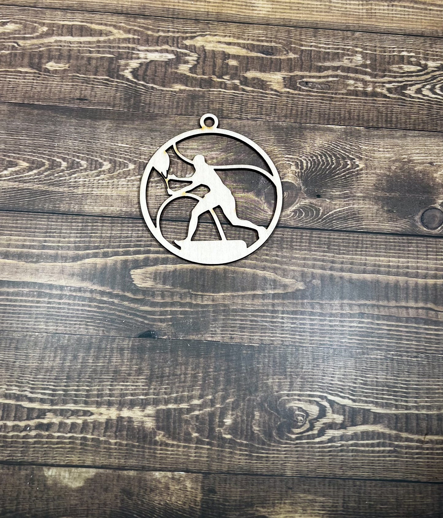 Tennis Wooden Sports Ornament, Sports Ornament, Engraved Ornament, Laser Engraved Wood Ornament