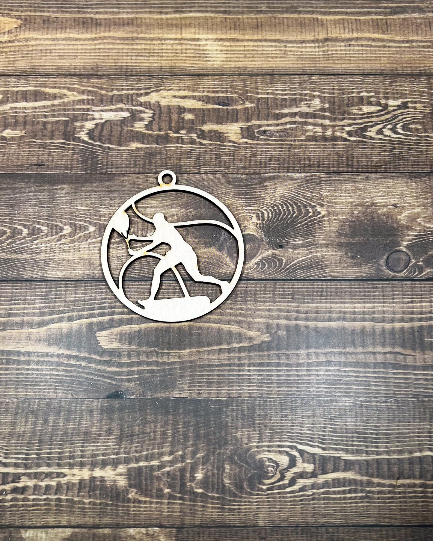Tennis Wooden Sports Ornament, Sports Ornament, Engraved Ornament, Laser Engraved Wood Ornament