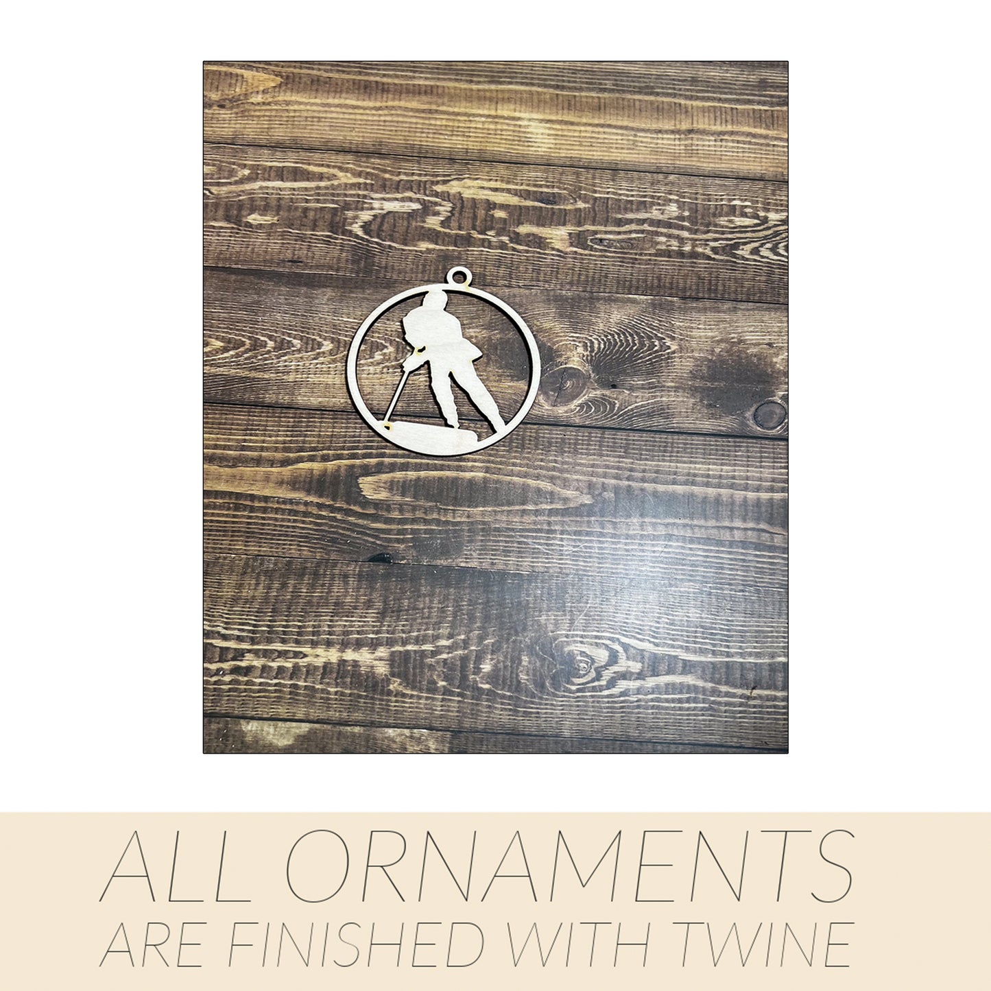 Ringette Ornament,Wooden Sports Ornament, Sports Ornament, Engraved Ornament, Laser Engraved Wood Ornament