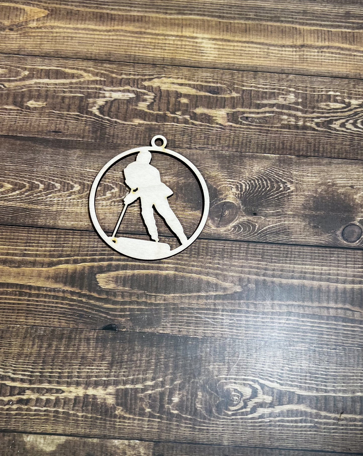 Ringette Ornament,Wooden Sports Ornament, Sports Ornament, Engraved Ornament, Laser Engraved Wood Ornament