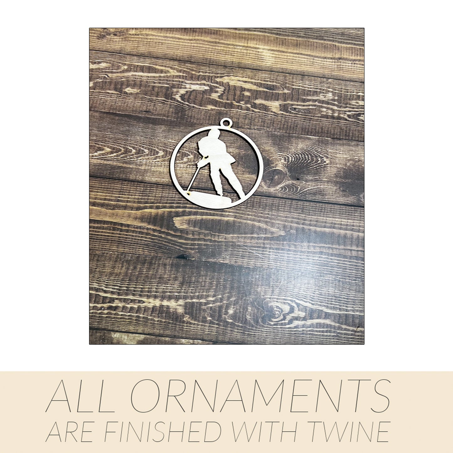 Ringette Ornament,Wooden Sports Ornament, Sports Ornament, Engraved Ornament, Laser Engraved Wood Ornament