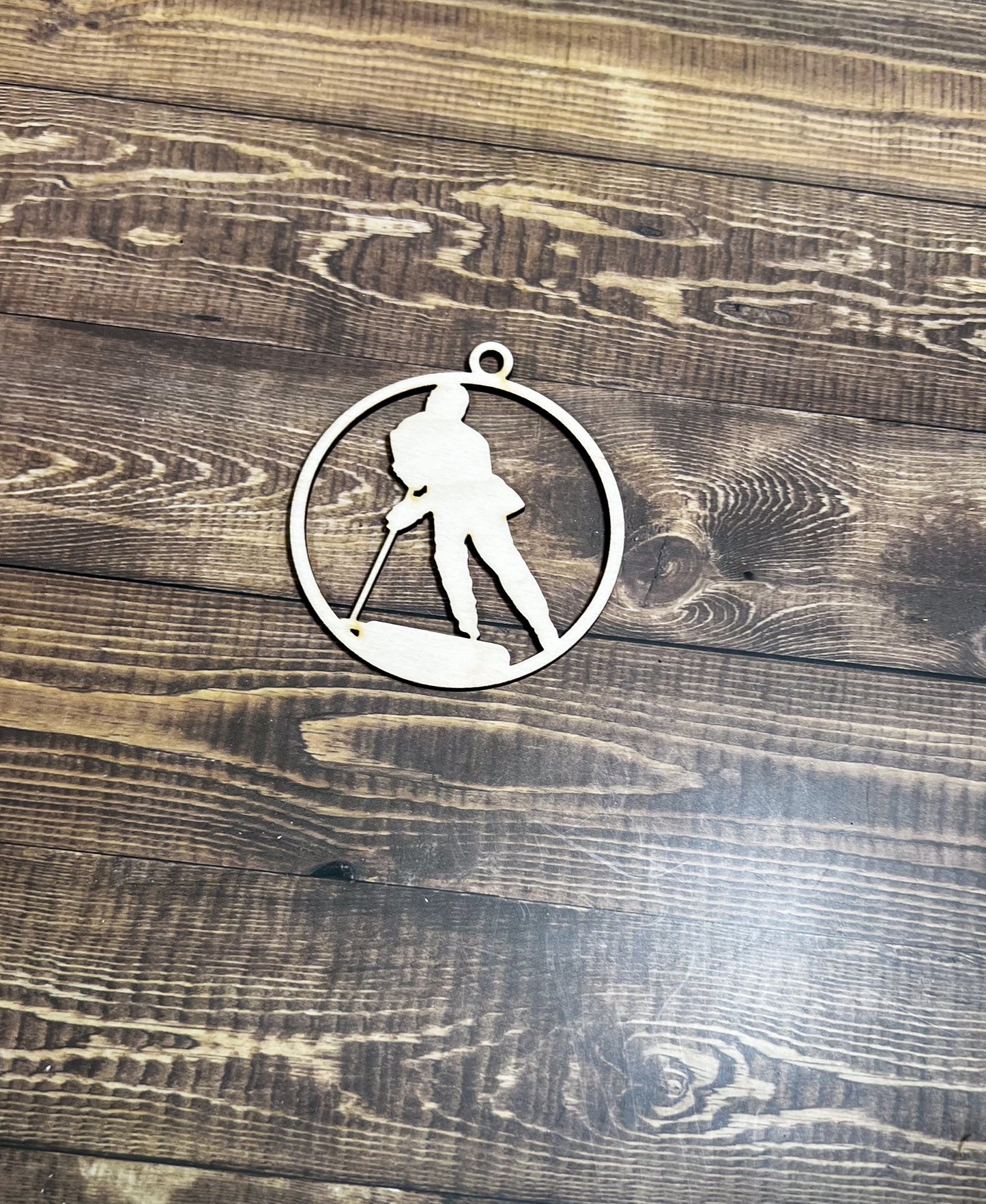 Ringette Ornament,Wooden Sports Ornament, Sports Ornament, Engraved Ornament, Laser Engraved Wood Ornament