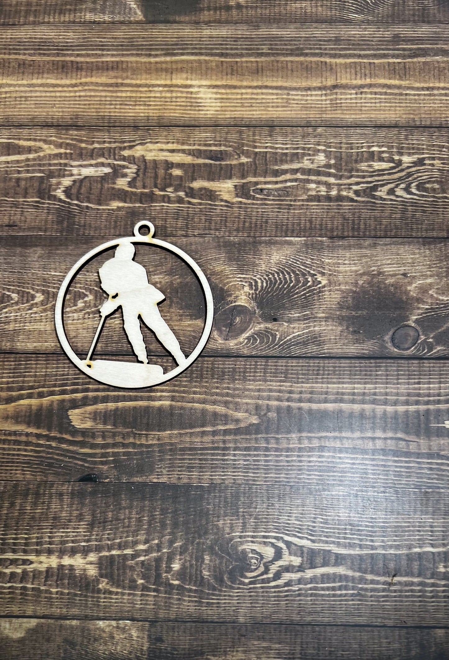 Ringette Ornament,Wooden Sports Ornament, Sports Ornament, Engraved Ornament, Laser Engraved Wood Ornament