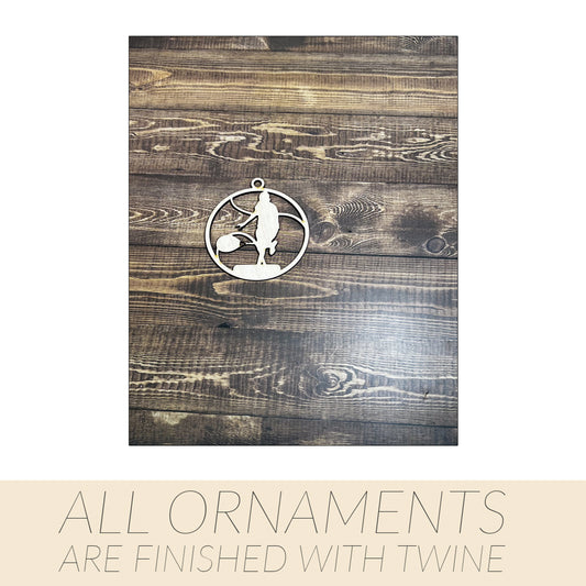 Tennis Ornament, Wooden Sports Ornament, Sports Ornament, Engraved Ornament, Laser Engraved Wood Ornament