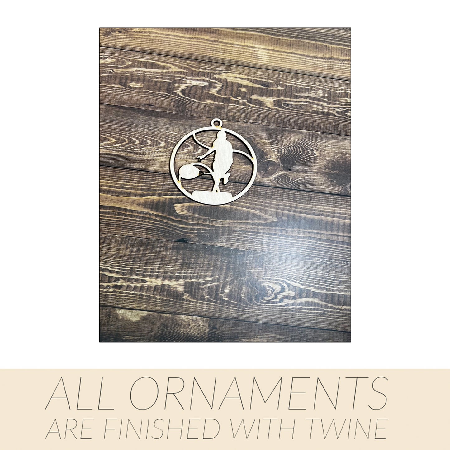 Tennis Ornament, Wooden Sports Ornament, Sports Ornament, Engraved Ornament, Laser Engraved Wood Ornament
