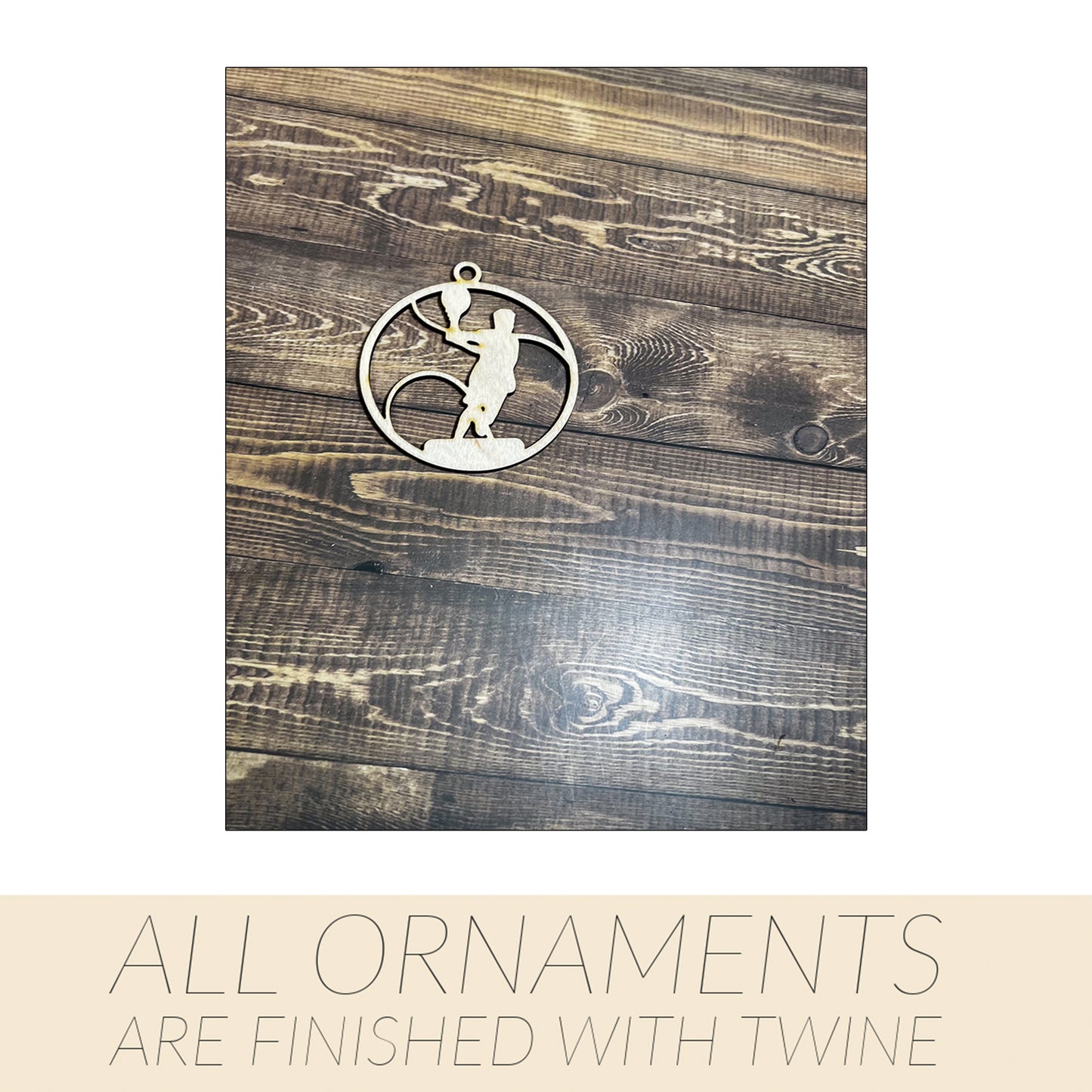 Tennis Ornament, Wooden Sports Ornament, Sports Ornament, Engraved Ornament, Laser Engraved Wood Ornament