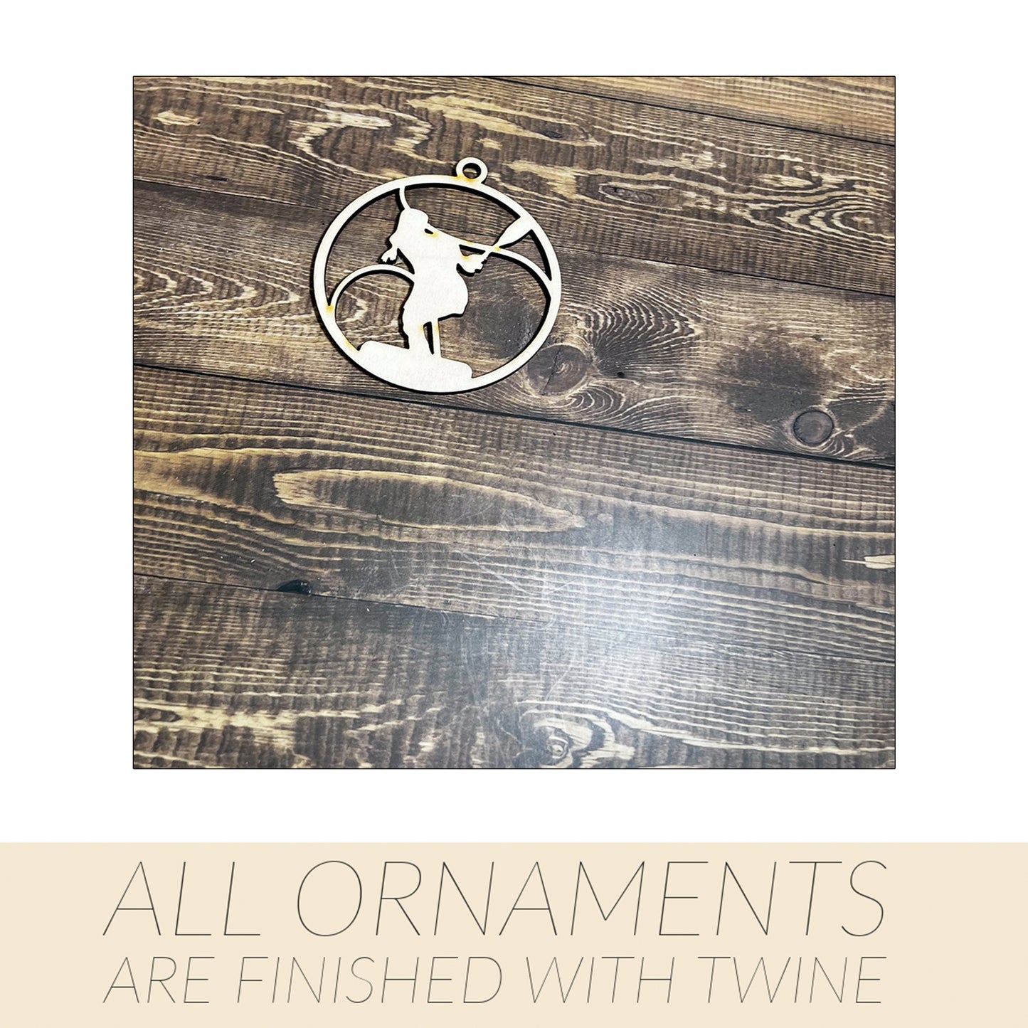 Tennis Ornament, Wooden Sports Ornament, Sports Ornament, Engraved Ornament, Laser Engraved Wood Ornament