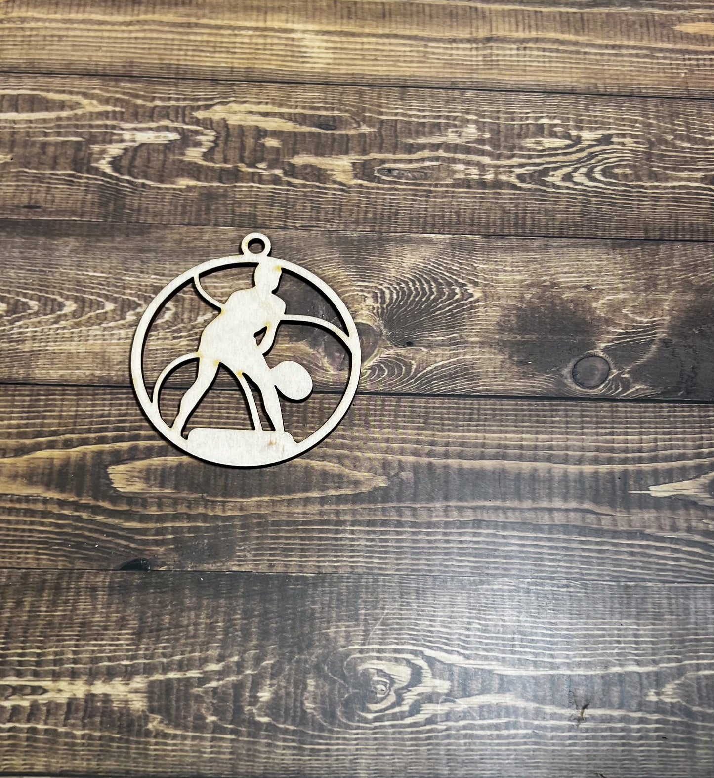 Tennis Ornament, Wooden Sports Ornament, Sports Ornament, Engraved Ornament, Laser Engraved Wood Ornament