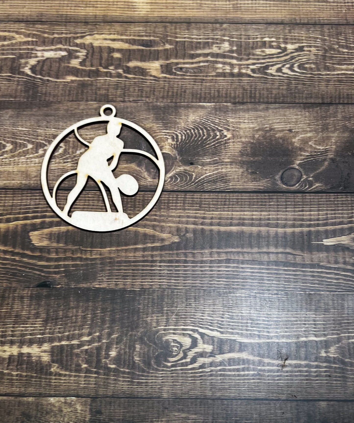 Tennis Ornament, Wooden Sports Ornament, Sports Ornament, Engraved Ornament, Laser Engraved Wood Ornament