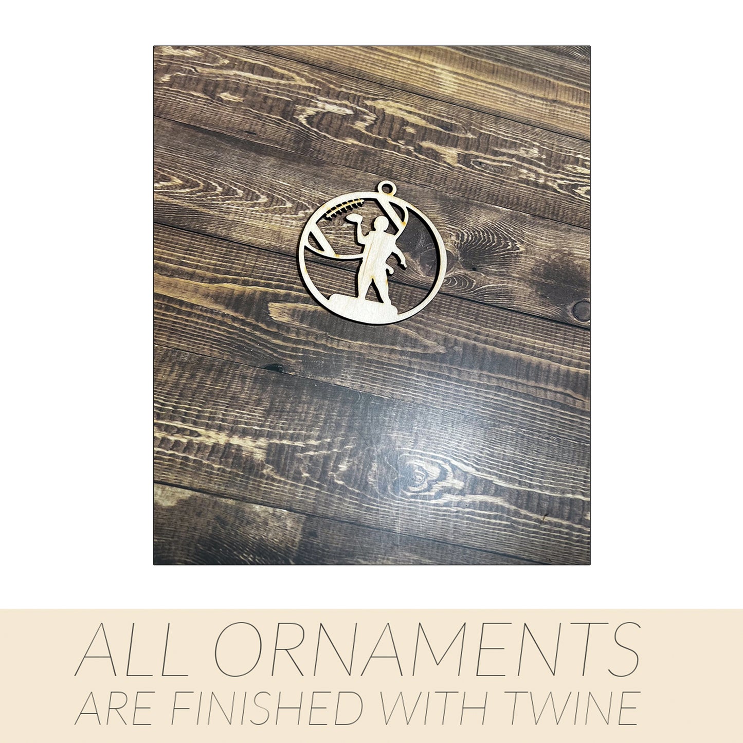 Football Ornament, Wooden Sports Ornament, Sports Ornament, Engraved Ornament, Laser Engraved Wood Ornament