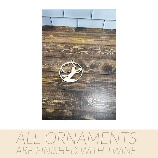 FootBall Ornament, Wooden Sports Ornament, Sports Ornament, Engraved Ornament, Laser Engraved Wood Ornament