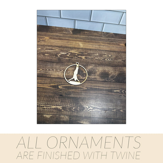 Gymnastic Ornament, Wooden Sports Ornament, Sports Ornament, Engraved Ornament, Laser Engraved Wood Ornament