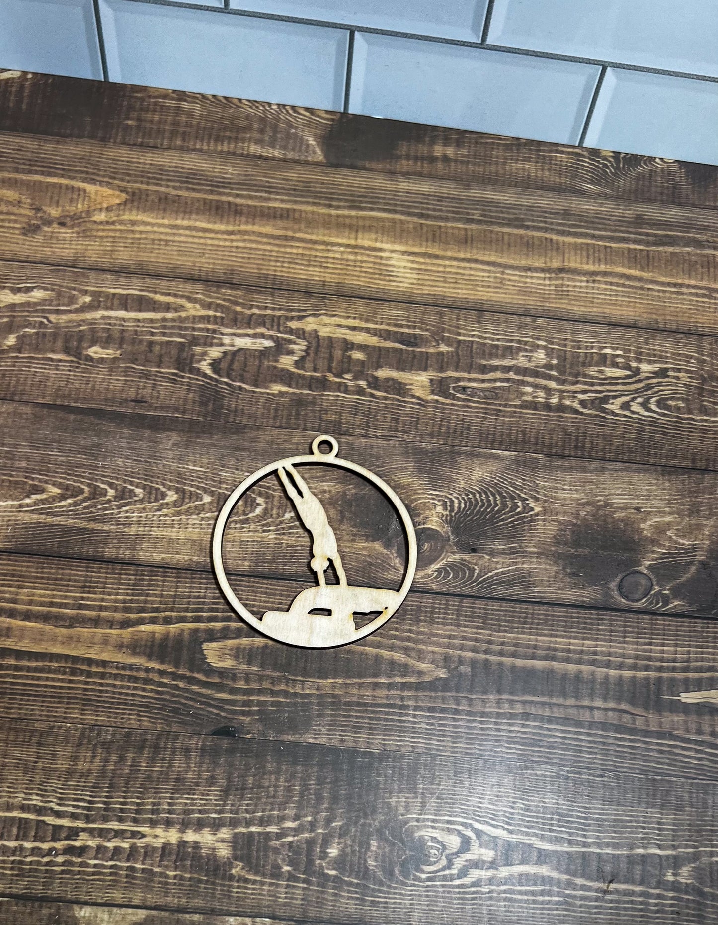 Gymnastic Ornament, Wooden Sports Ornament, Sports Ornament, Engraved Ornament, Laser Engraved Wood Ornament