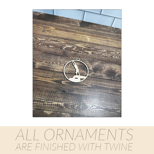 Gymnastic Ornament, Wooden Sports Ornament, Sports Ornament, Engraved Ornament, Laser Engraved Wood Ornament