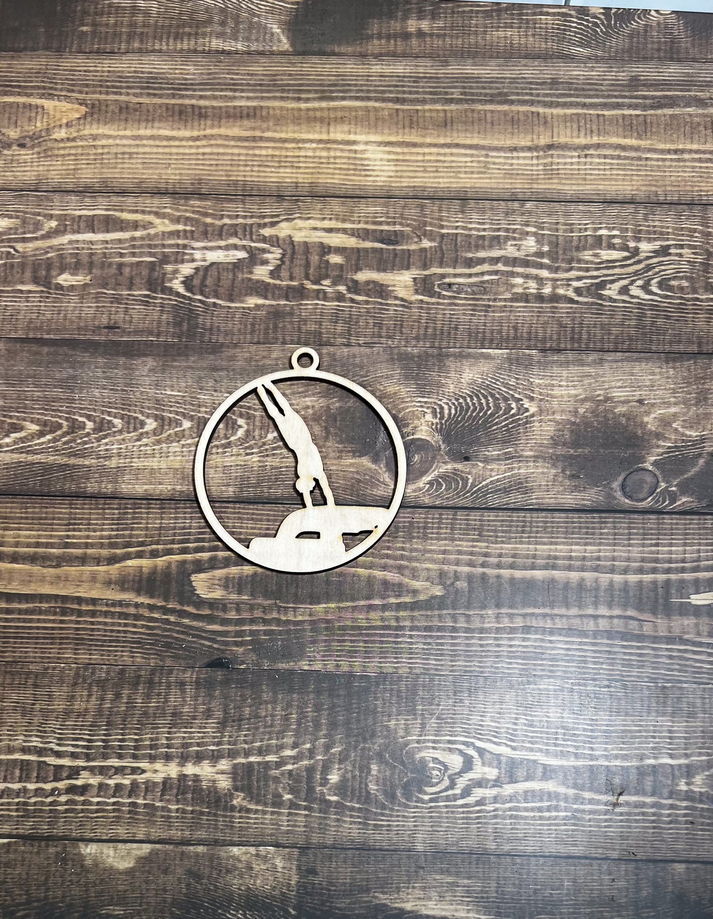 Gymnastic Ornament, Wooden Sports Ornament, Sports Ornament, Engraved Ornament, Laser Engraved Wood Ornament