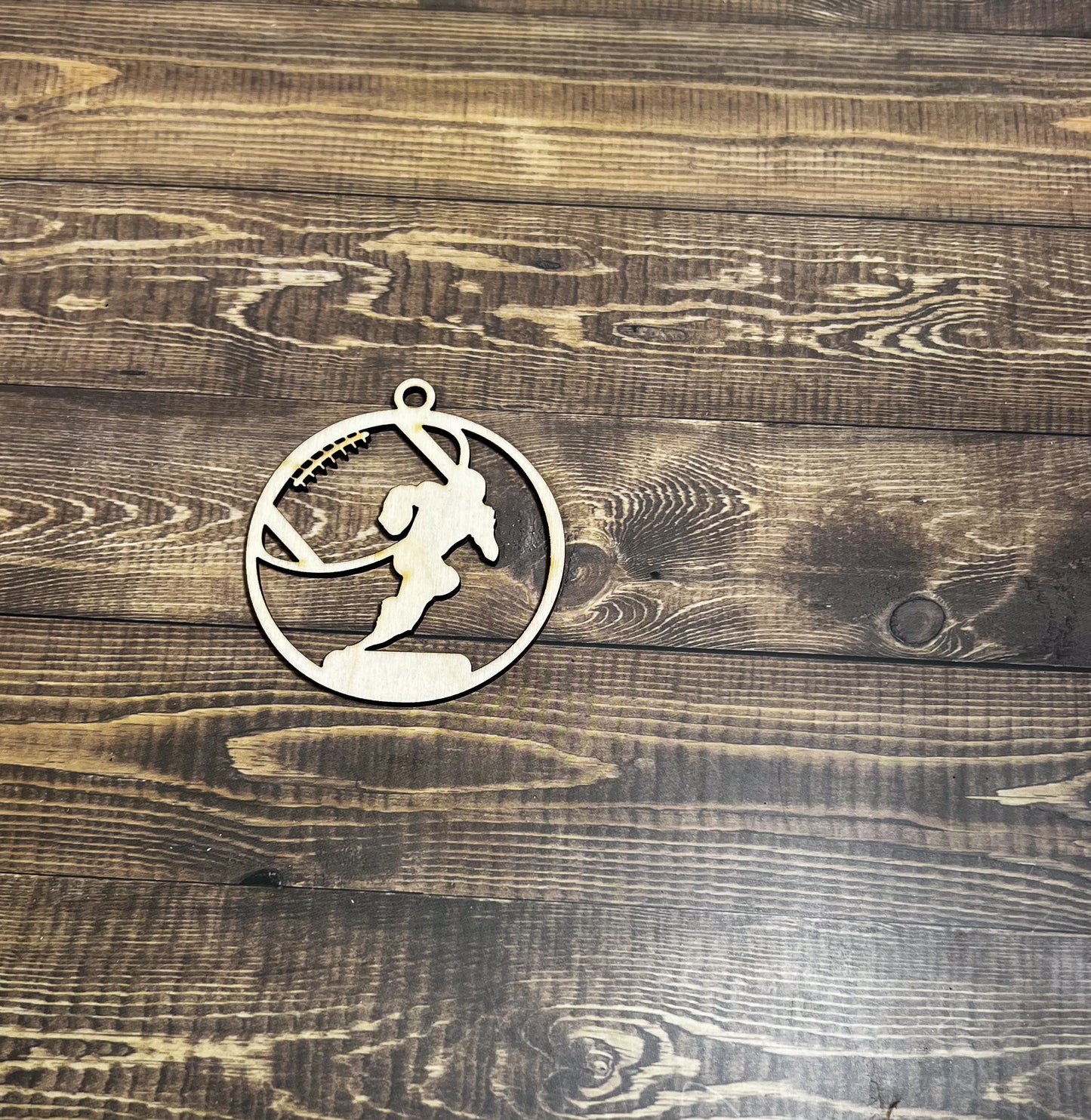 Football Ornament, Wooden Sports Ornament, Sports Ornament, Engraved Ornament, Laser Engraved Wood Ornament