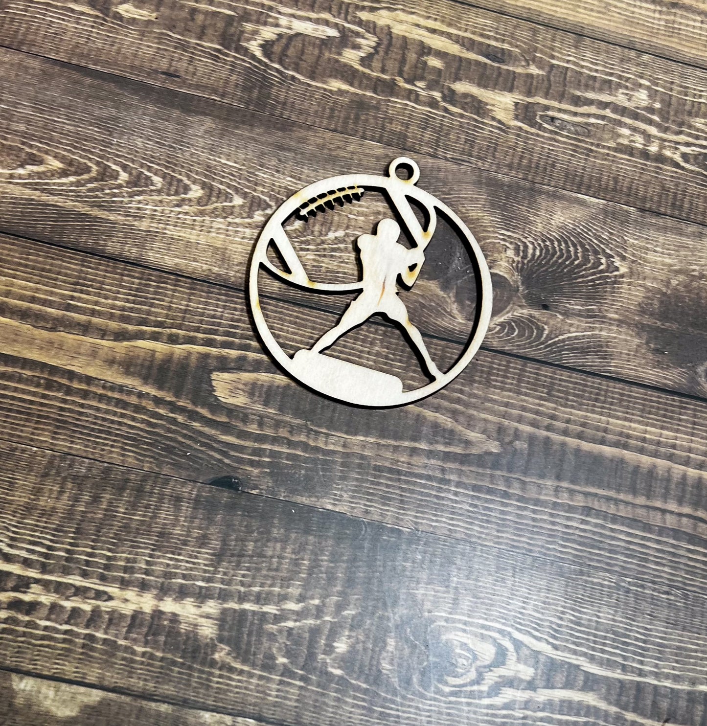 Football Ornament, Wooden Sports Ornament, Sports Ornament, Engraved Ornament, Laser Engraved Wood Ornament