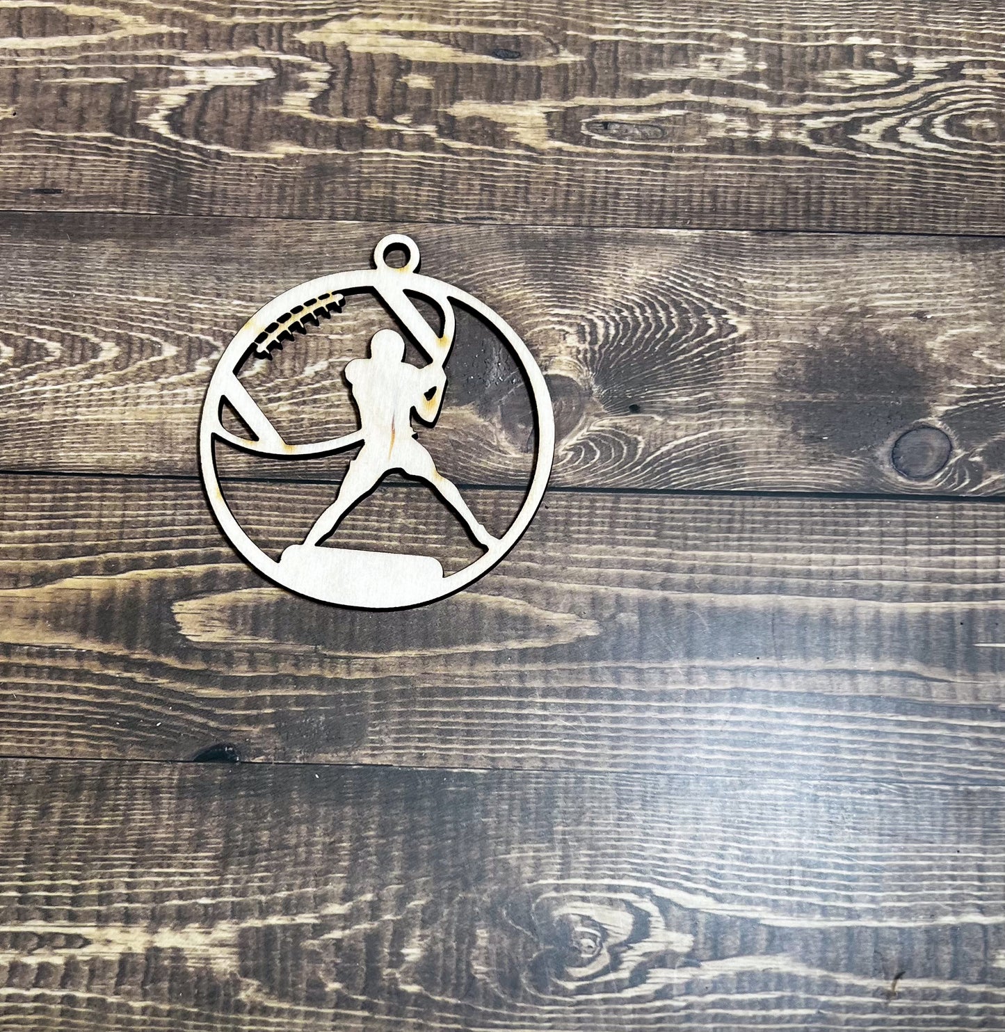 Football Ornament, Wooden Sports Ornament, Sports Ornament, Engraved Ornament, Laser Engraved Wood Ornament