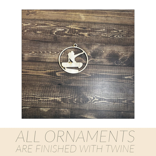 Gymnastic Ornament, Wooden Sports Ornament, Sports Ornament, Engraved Ornament, Laser Engraved Wood Ornament
