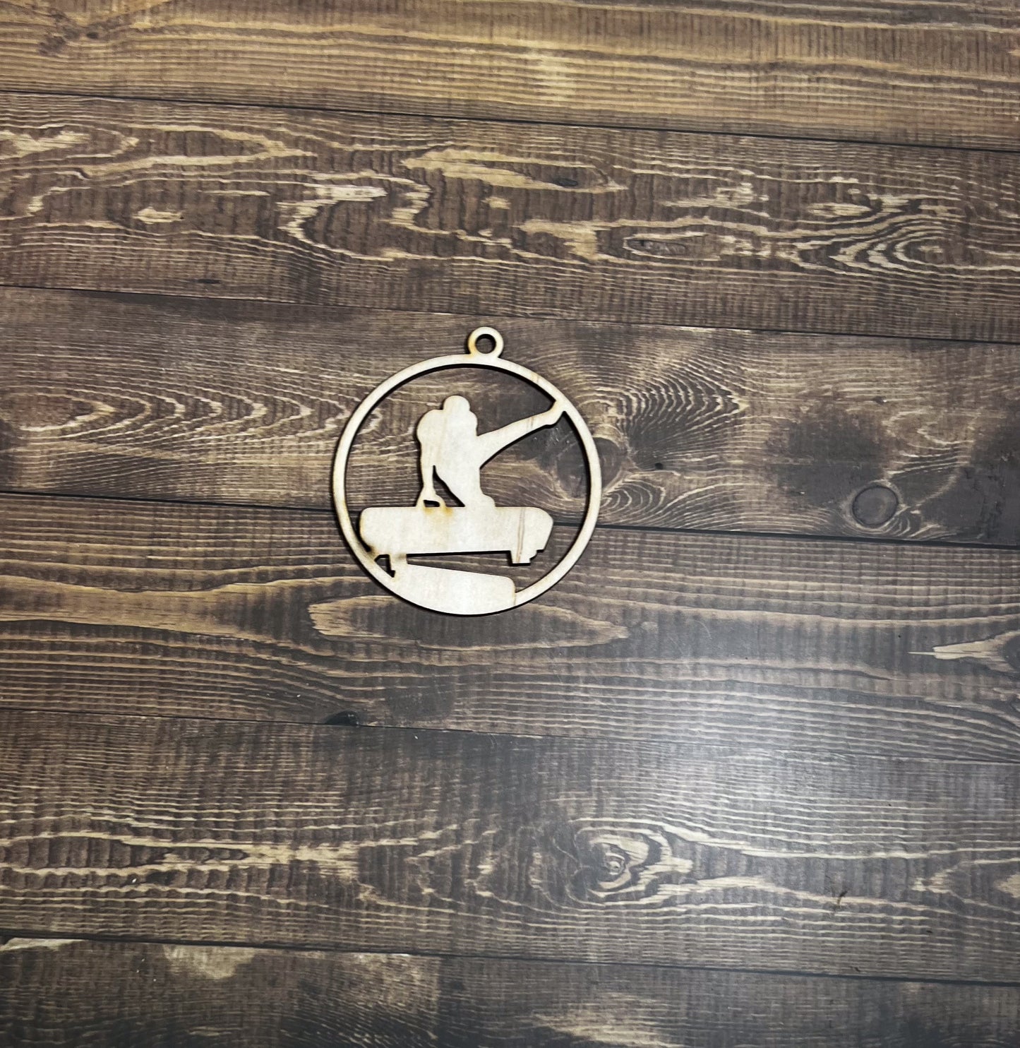 Gymnastic Ornament, Wooden Sports Ornament, Sports Ornament, Engraved Ornament, Laser Engraved Wood Ornament