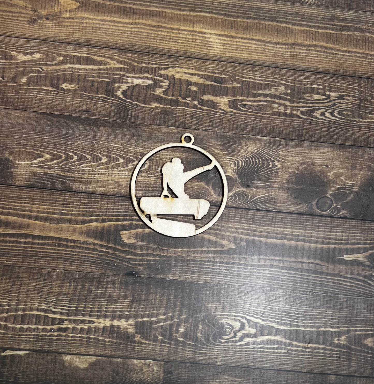 Gymnastic Ornament, Wooden Sports Ornament, Sports Ornament, Engraved Ornament, Laser Engraved Wood Ornament