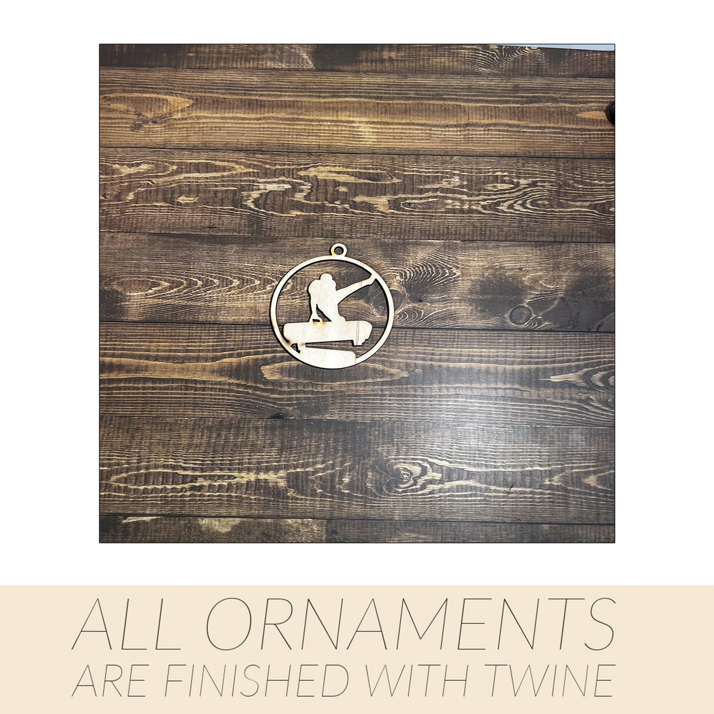 Gymnastic Ornament, Wooden Sports Ornament, Sports Ornament, Engraved Ornament, Laser Engraved Wood Ornament