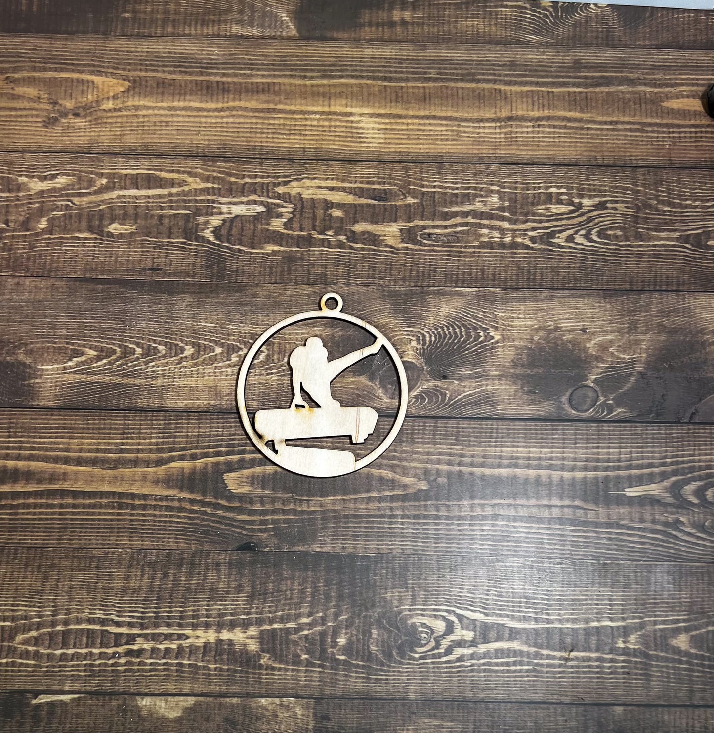 Gymnastic Ornament, Wooden Sports Ornament, Sports Ornament, Engraved Ornament, Laser Engraved Wood Ornament