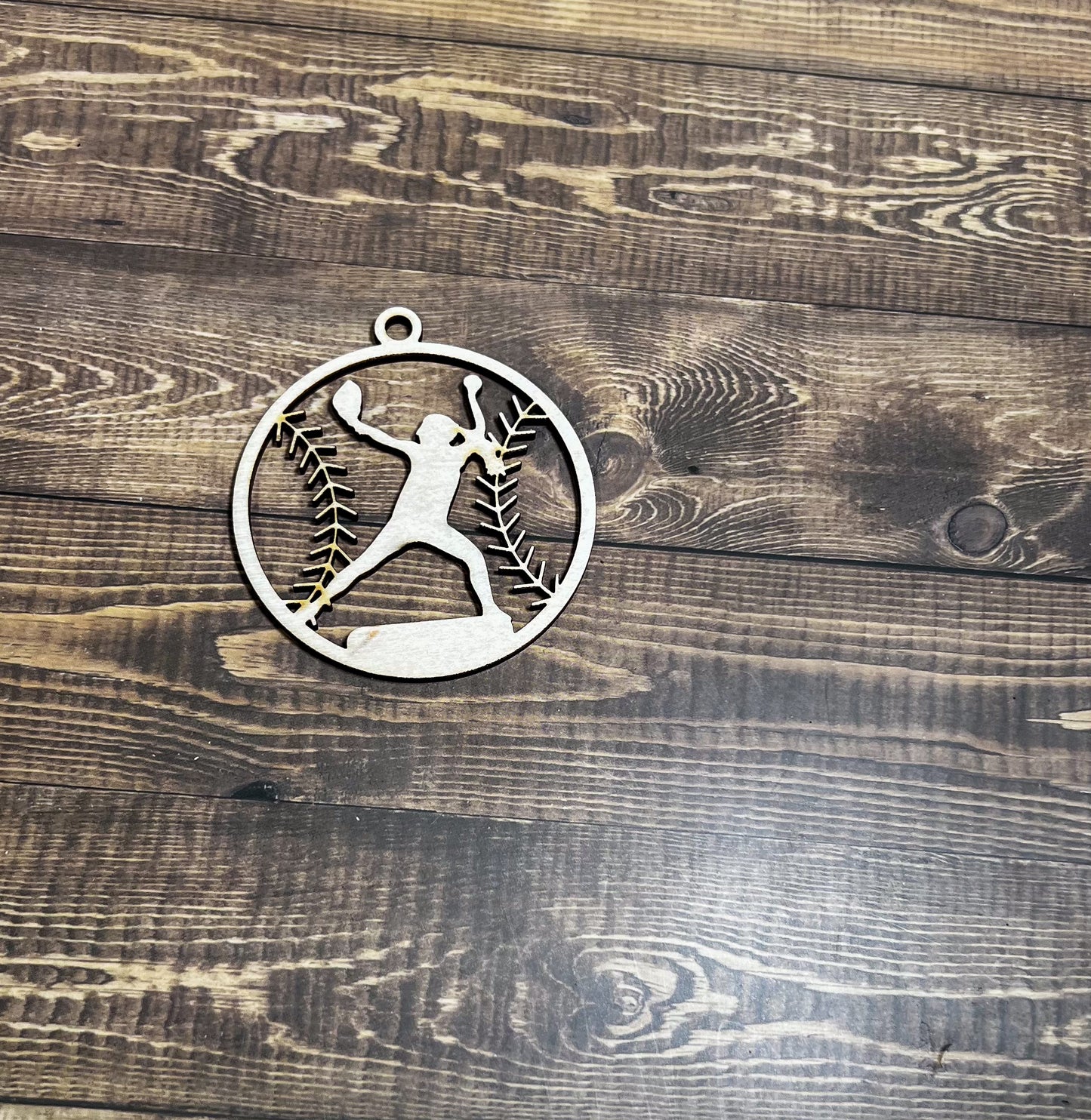 Baseball Ornament, Wooden Sports Ornament, Sports Ornament, Engraved Ornament, Laser Engraved Wood Ornament