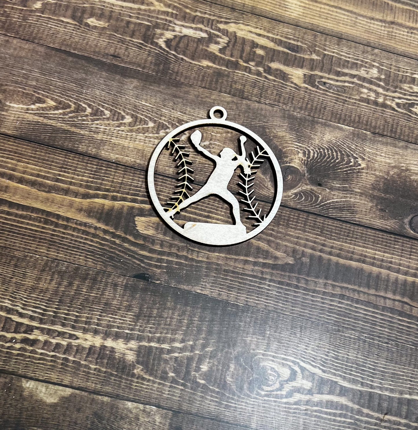 Baseball Ornament, Wooden Sports Ornament, Sports Ornament, Engraved Ornament, Laser Engraved Wood Ornament