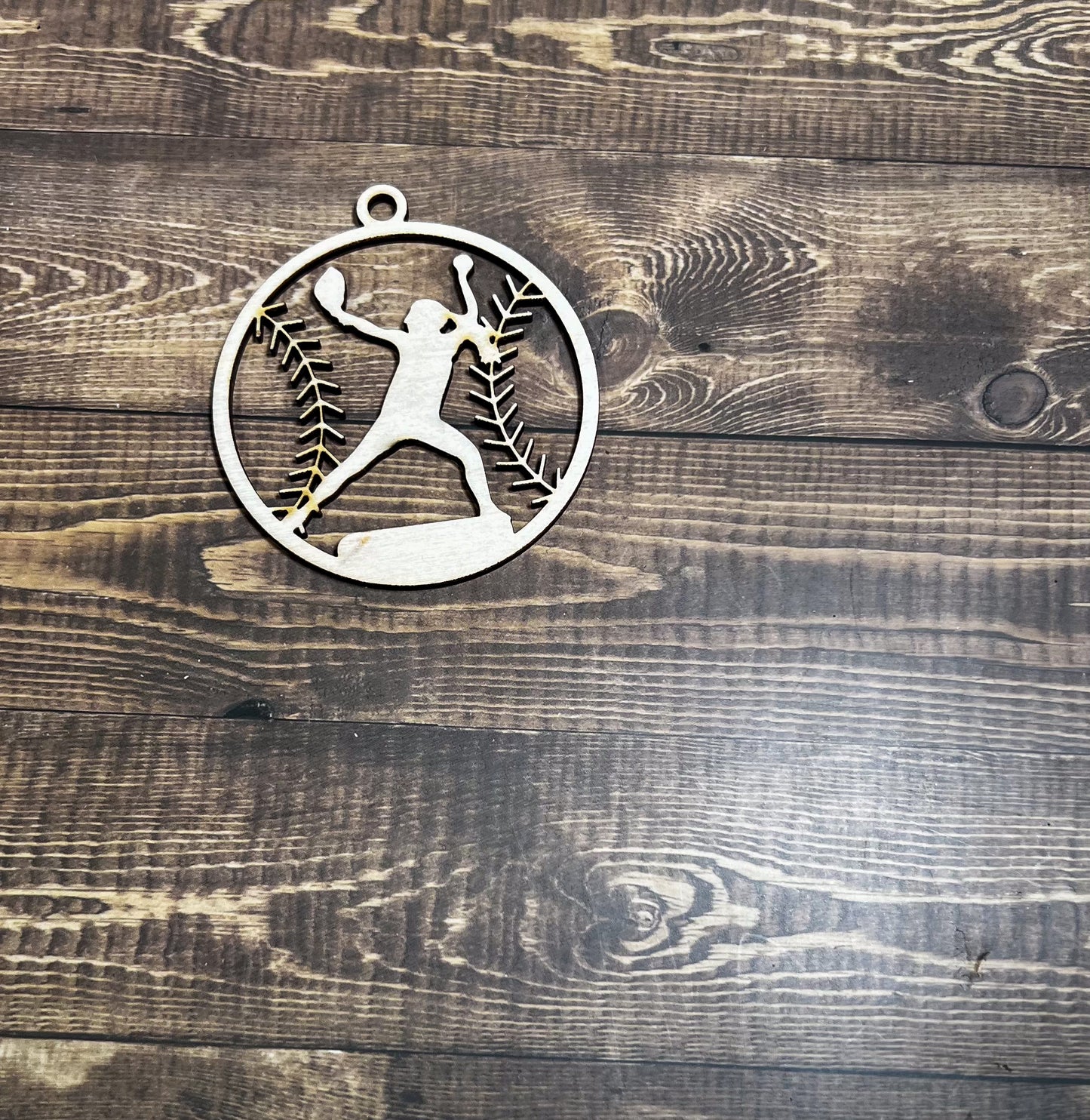 Baseball Ornament, Wooden Sports Ornament, Sports Ornament, Engraved Ornament, Laser Engraved Wood Ornament