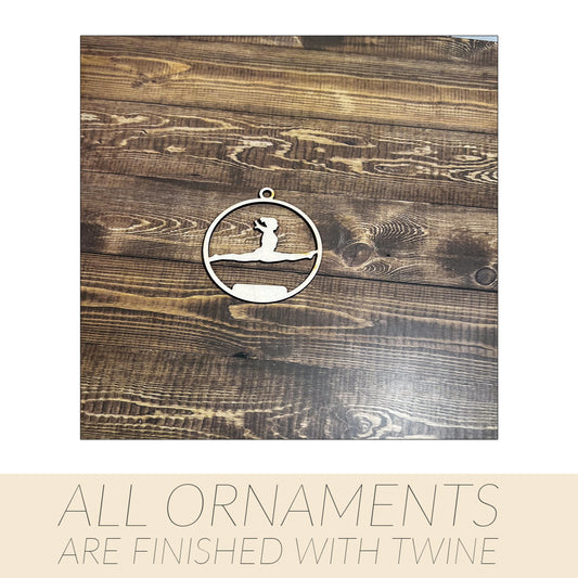 Gymnastic Ornament, Wooden Sports Ornament, Sports Ornament, Engraved Ornament, Laser Engraved Wood Ornament
