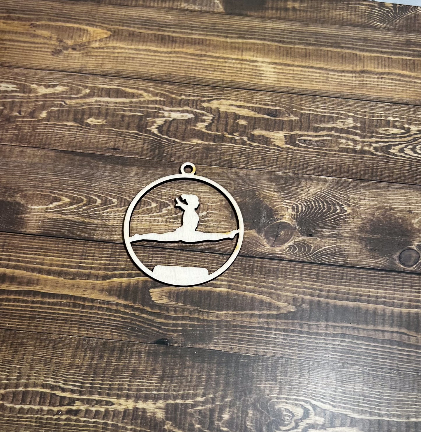 Gymnastic Ornament, Wooden Sports Ornament, Sports Ornament, Engraved Ornament, Laser Engraved Wood Ornament