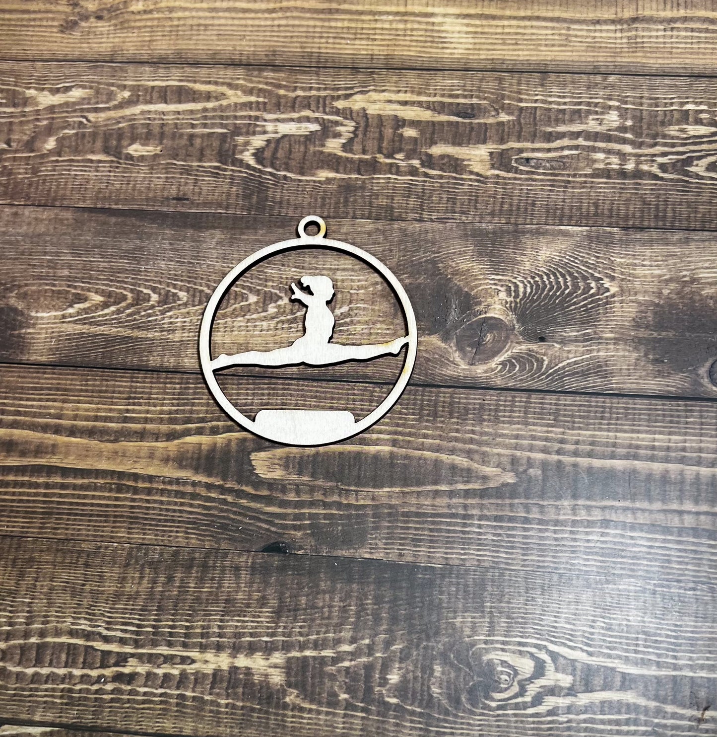 Gymnastic Ornament, Wooden Sports Ornament, Sports Ornament, Engraved Ornament, Laser Engraved Wood Ornament