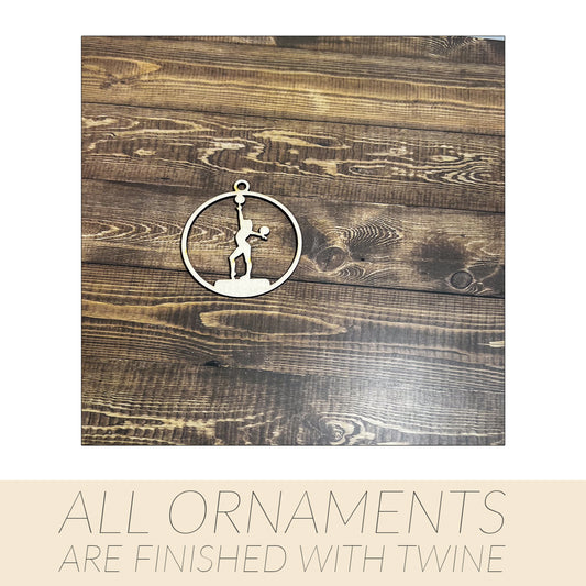 Gymnastic Ornament, Wooden Sports Ornament, Sports Ornament, Engraved Ornament, Laser Engraved Wood Ornament