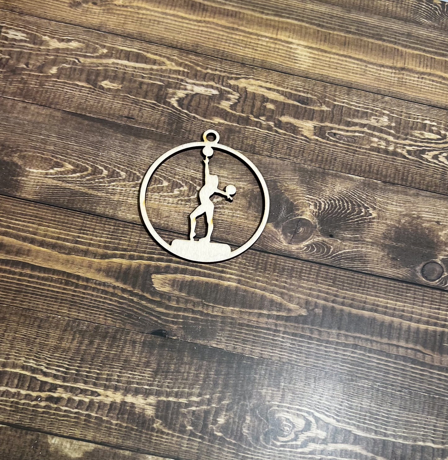Gymnastic Ornament, Wooden Sports Ornament, Sports Ornament, Engraved Ornament, Laser Engraved Wood Ornament