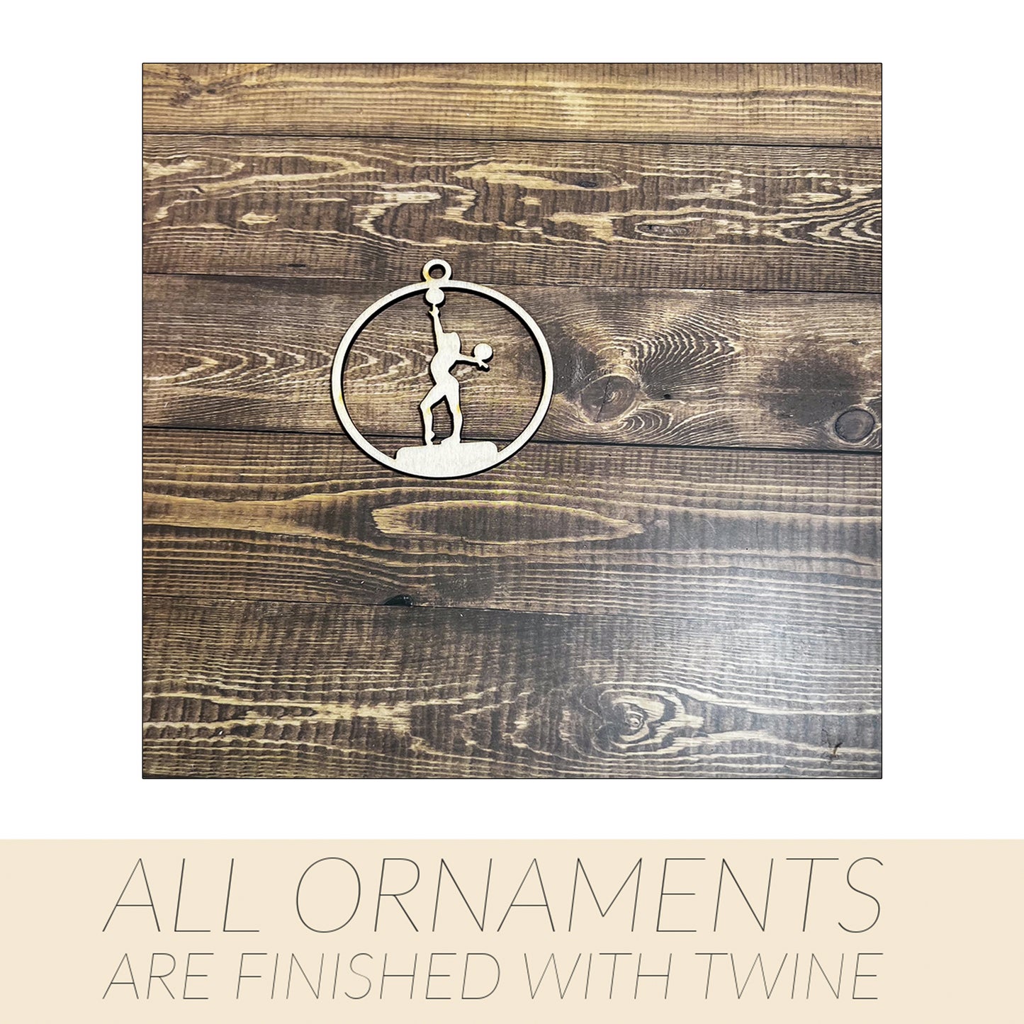 Gymnastic Ornament, Wooden Sports Ornament, Sports Ornament, Engraved Ornament, Laser Engraved Wood Ornament