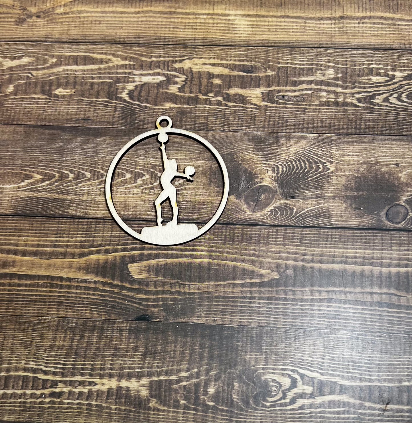 Gymnastic Ornament, Wooden Sports Ornament, Sports Ornament, Engraved Ornament, Laser Engraved Wood Ornament