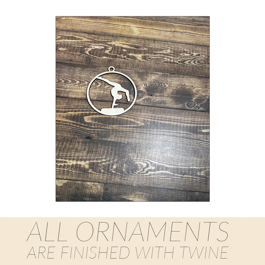 Gymnastic Ornament, Wooden Sports Ornament, Sports Ornament, Engraved Ornament, Laser Engraved Wood Ornament