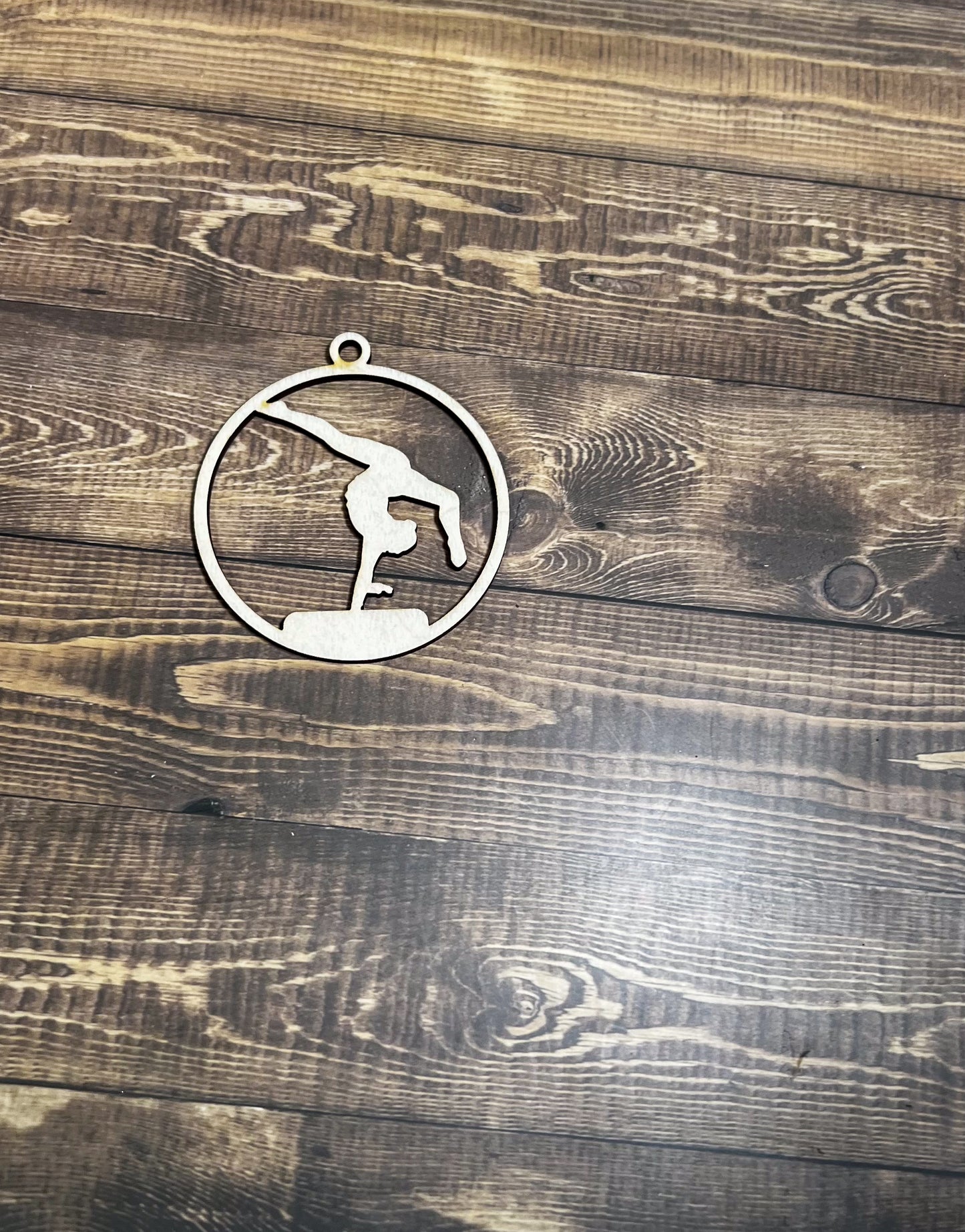 Gymnastic Ornament, Wooden Sports Ornament, Sports Ornament, Engraved Ornament, Laser Engraved Wood Ornament