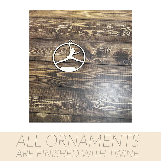 Gymnastic Ornament, Wooden Sports Ornament, Sports Ornament, Engraved Ornament, Laser Engraved Wood Ornament