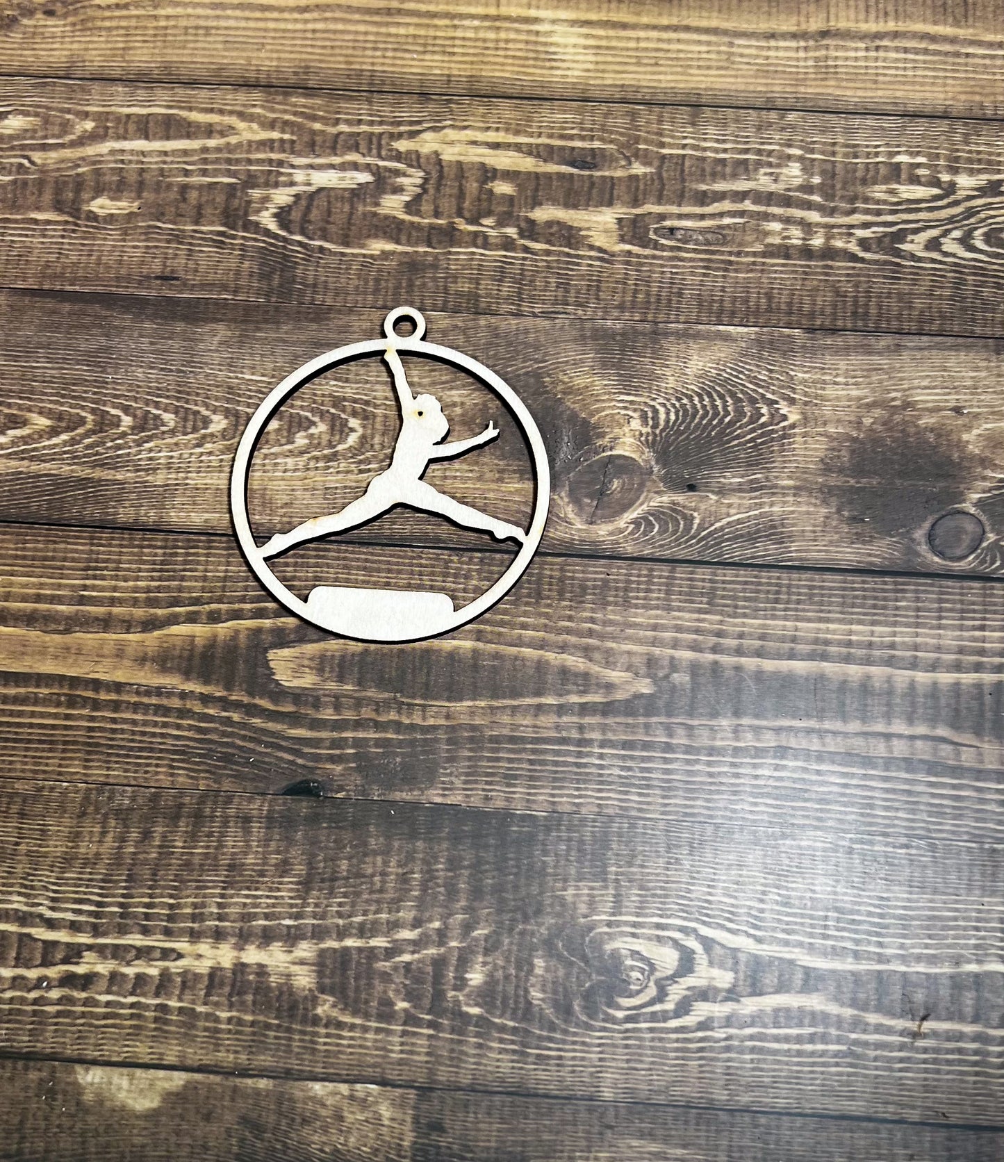 Gymnastic Ornament, Wooden Sports Ornament, Sports Ornament, Engraved Ornament, Laser Engraved Wood Ornament