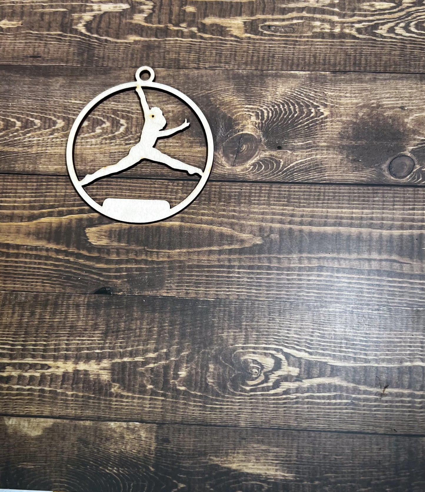 Gymnastic Ornament, Wooden Sports Ornament, Sports Ornament, Engraved Ornament, Laser Engraved Wood Ornament