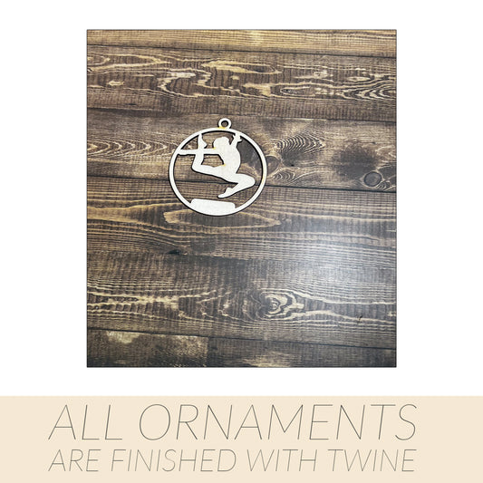 Gymnastic Ornament, Wooden Sports Ornament, Sports Ornament, Engraved Ornament, Laser Engraved Wood Ornament