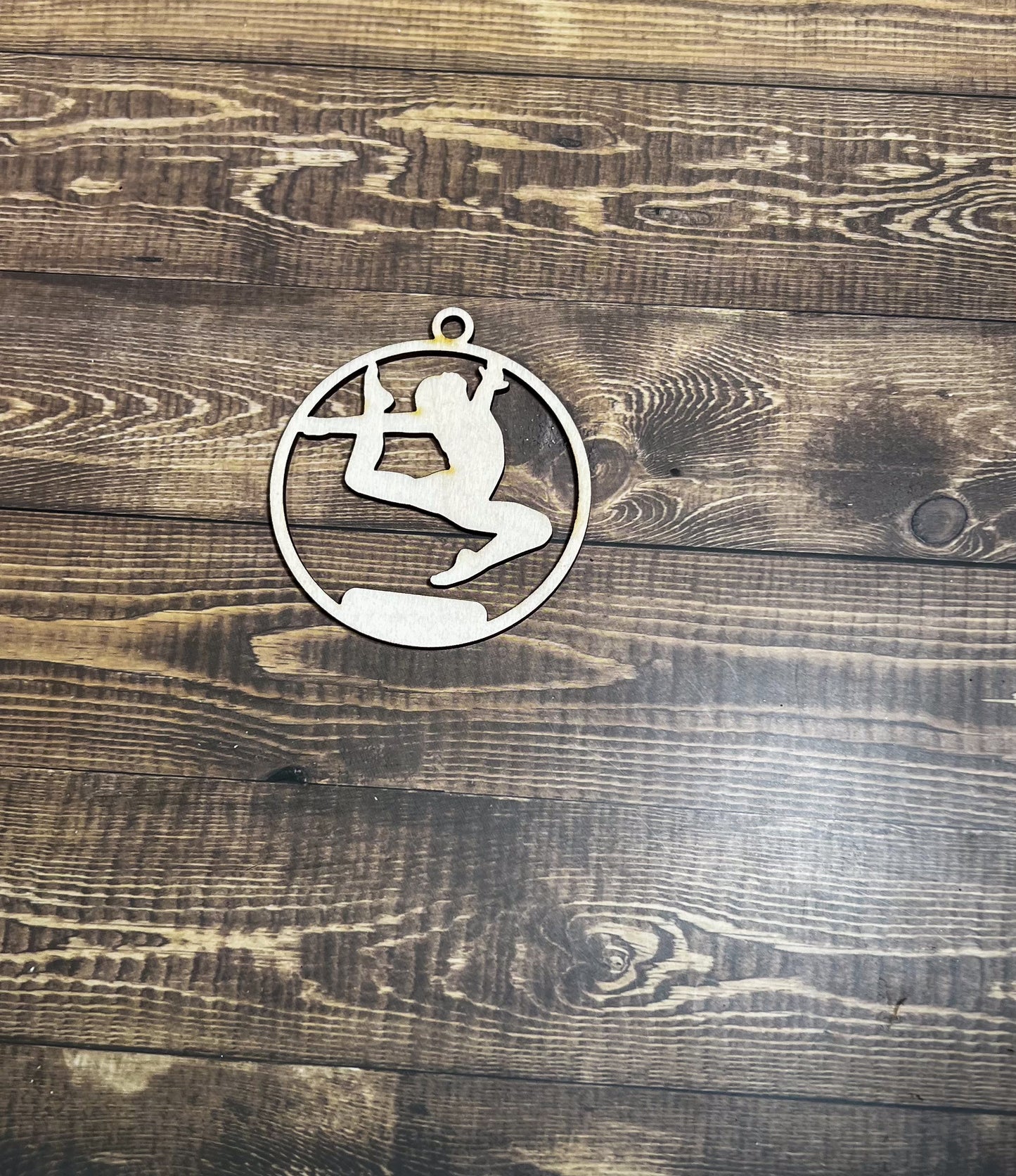 Gymnastic Ornament, Wooden Sports Ornament, Sports Ornament, Engraved Ornament, Laser Engraved Wood Ornament