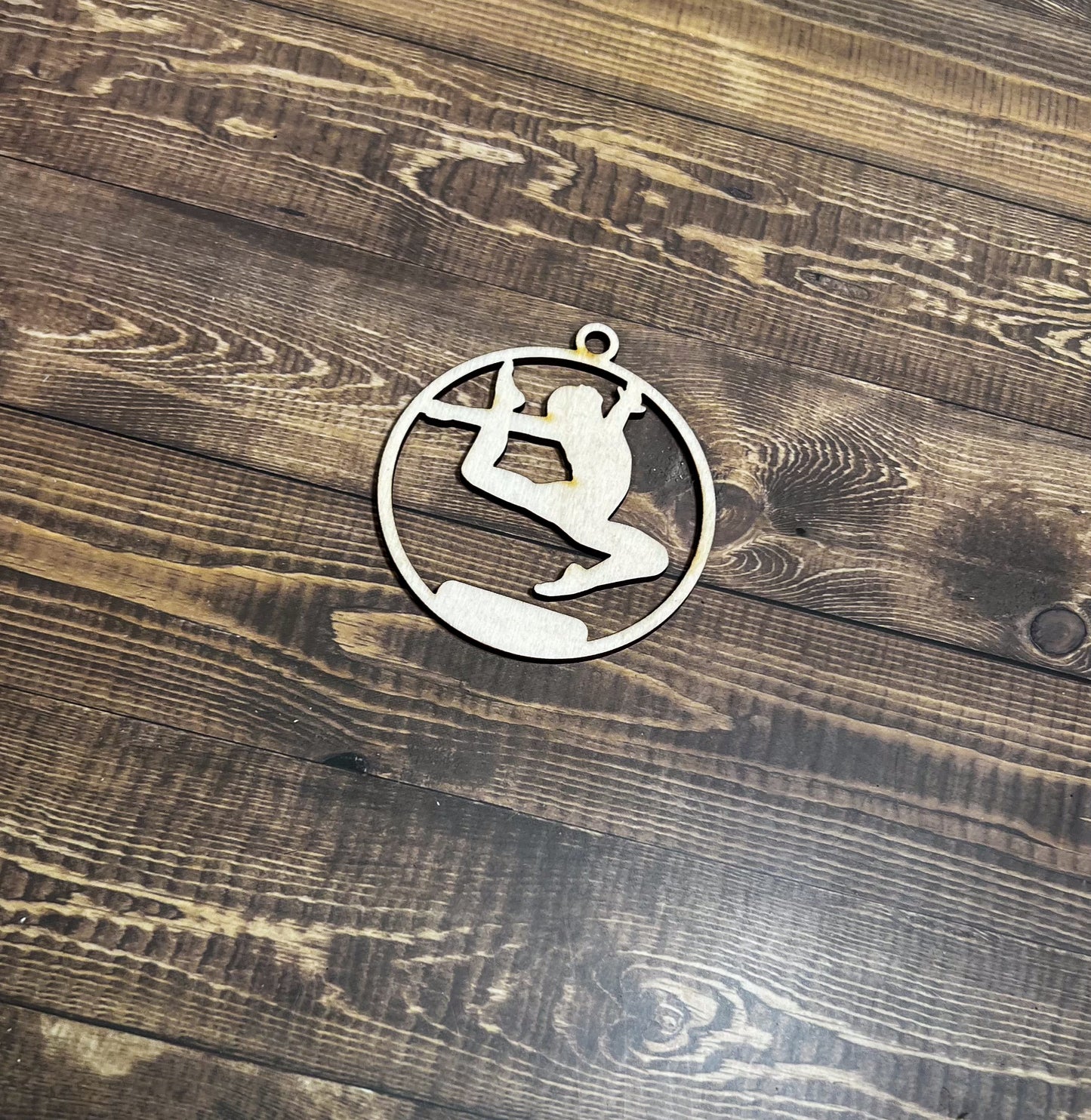 Gymnastic Ornament, Wooden Sports Ornament, Sports Ornament, Engraved Ornament, Laser Engraved Wood Ornament