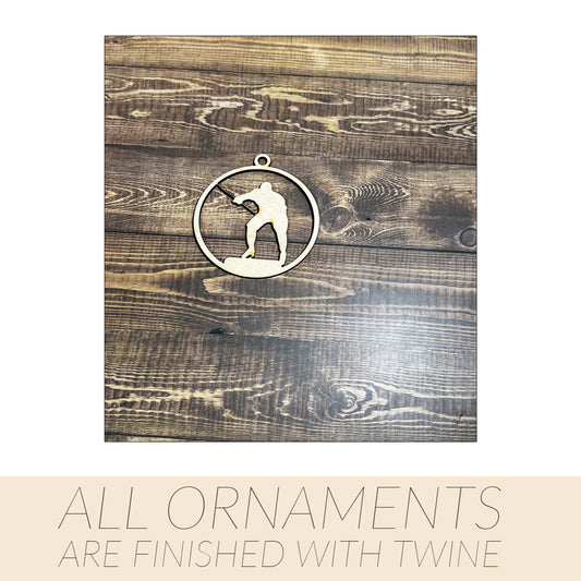 Hockey Ornament, Wooden Sports Ornament, Sports Ornament, Engraved Ornament, Laser Engraved Wood Ornament