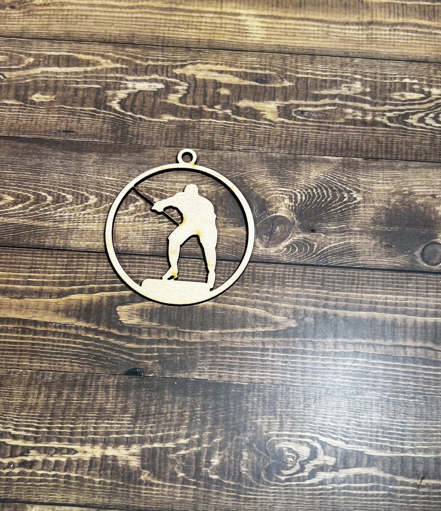 Hockey Ornament, Wooden Sports Ornament, Sports Ornament, Engraved Ornament, Laser Engraved Wood Ornament