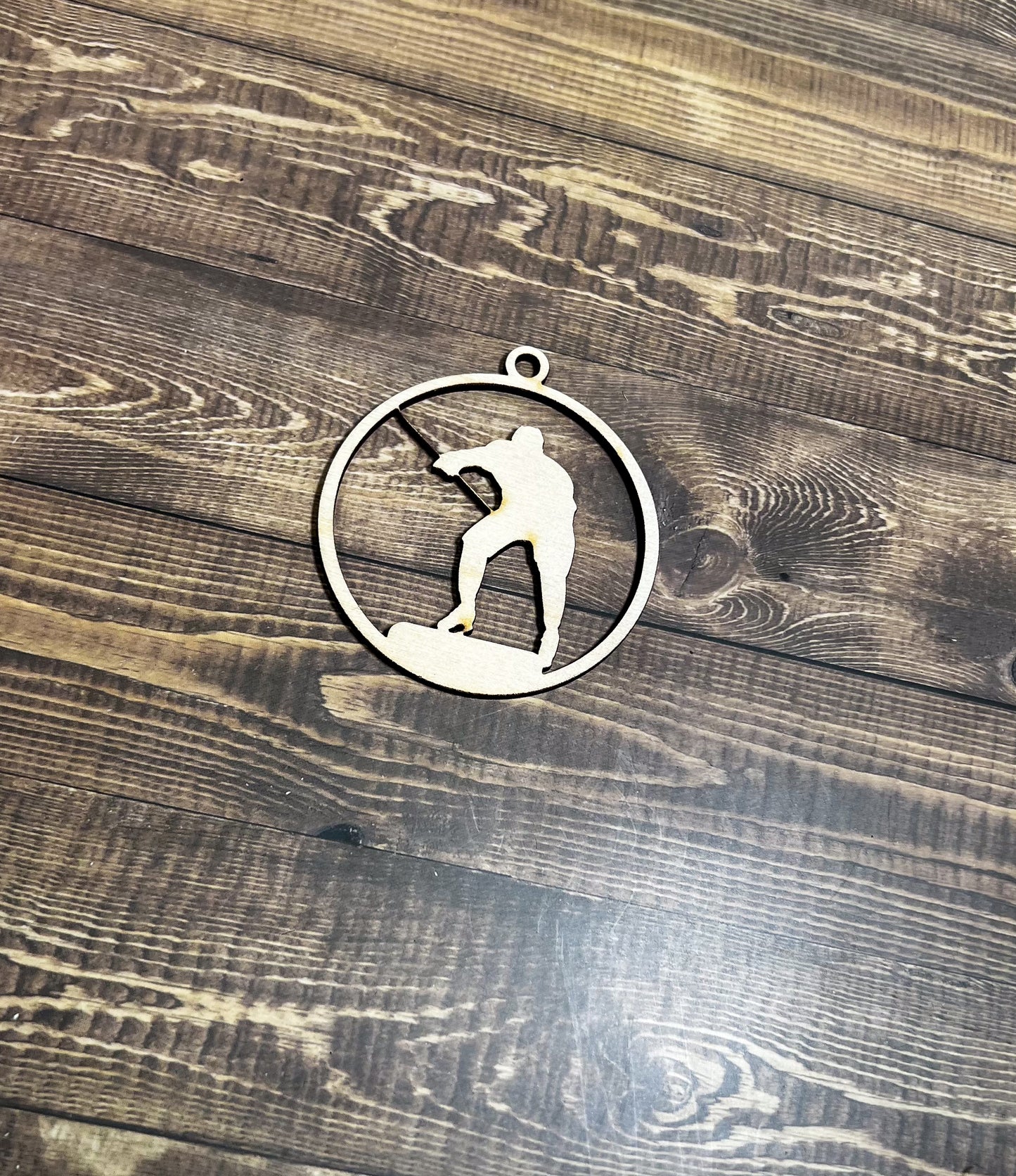 Hockey Ornament, Wooden Sports Ornament, Sports Ornament, Engraved Ornament, Laser Engraved Wood Ornament