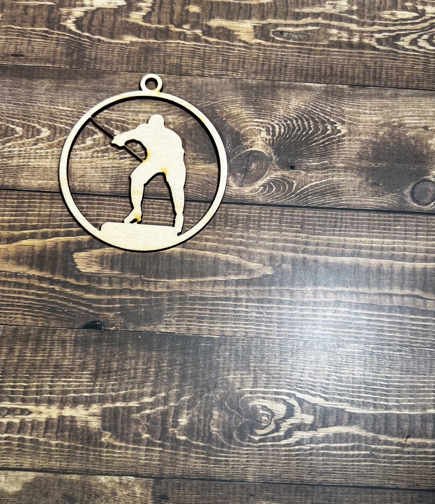 Hockey Ornament, Wooden Sports Ornament, Sports Ornament, Engraved Ornament, Laser Engraved Wood Ornament